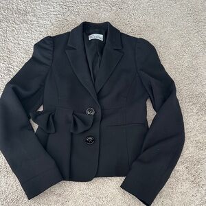 RED Valentino Black Blazer with Ruffle/bow Detail XS